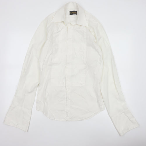 Van Heusen Men's White 15in Regular Fit Cotton Dress Shirt