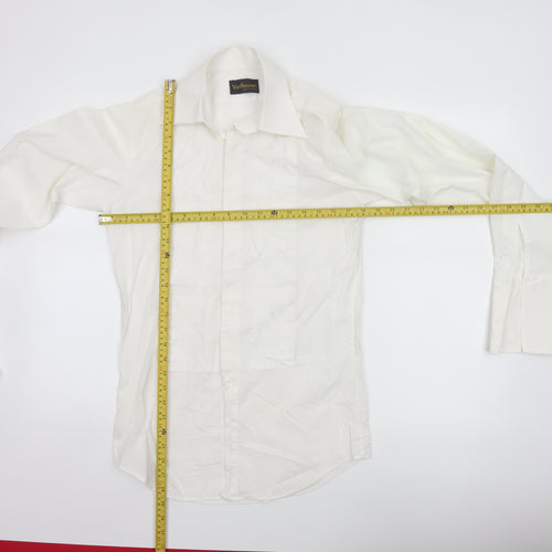 Van Heusen Men's White 15in Regular Fit Cotton Dress Shirt