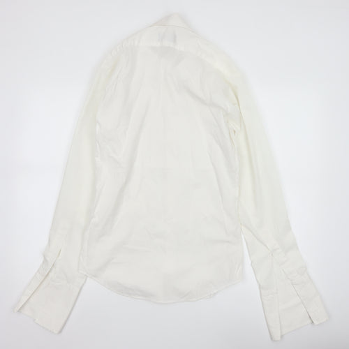 Van Heusen Men's White 15in Regular Fit Cotton Dress Shirt
