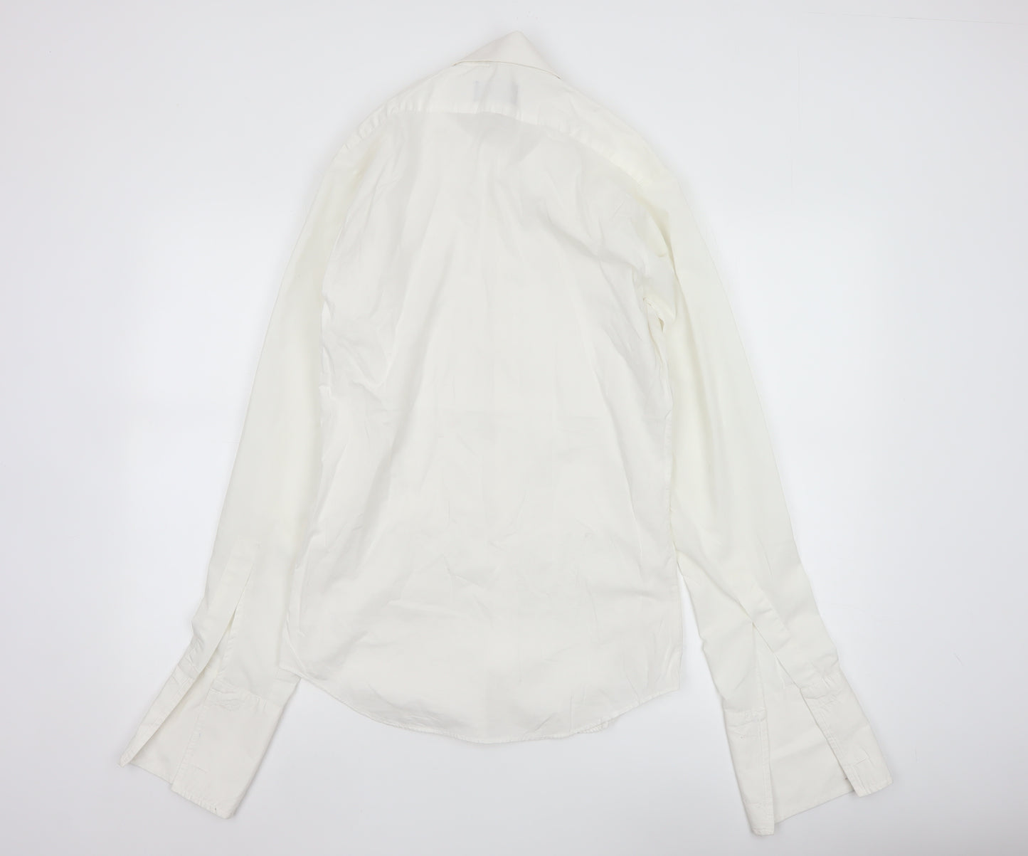 Van Heusen Men's White 15in Regular Fit Cotton Dress Shirt