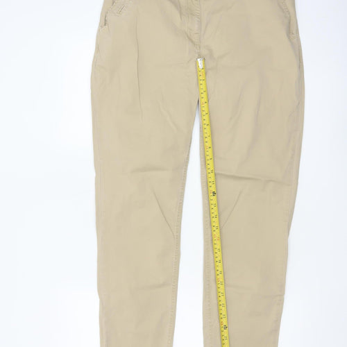 H&M Men Beige Chino Trousers Size M Regular Fit Cotton Blend