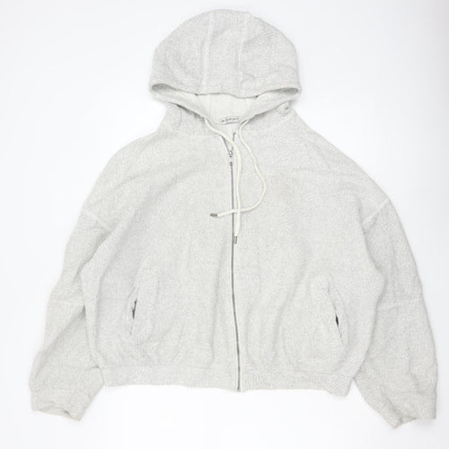 Light Before Dark Womens Grey Full Zip Hoodie Size L