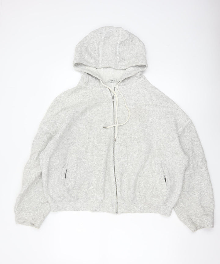 Light Before Dark Womens Grey Full Zip Hoodie Size L