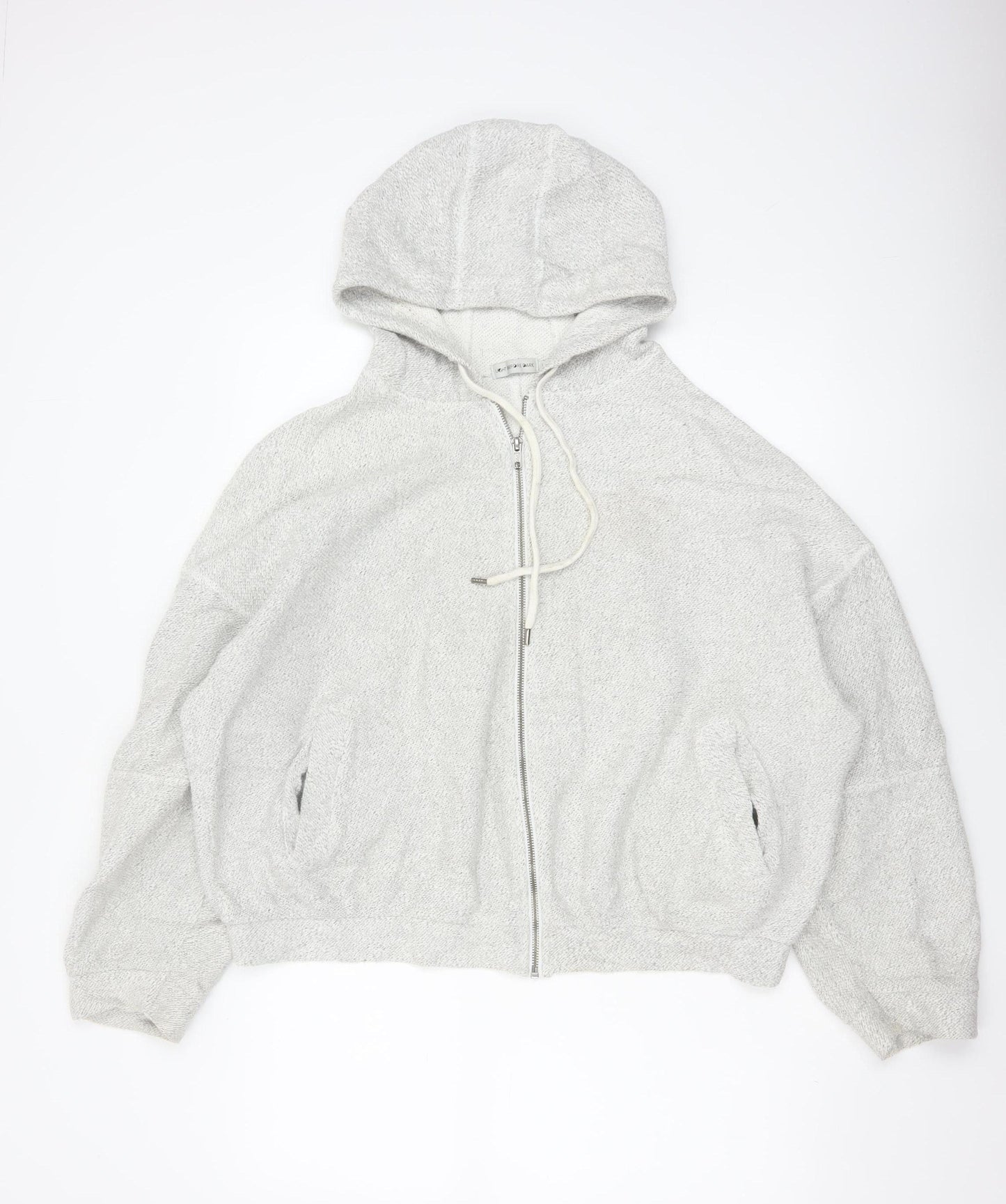 Light Before Dark Womens Grey Full Zip Hoodie Size L