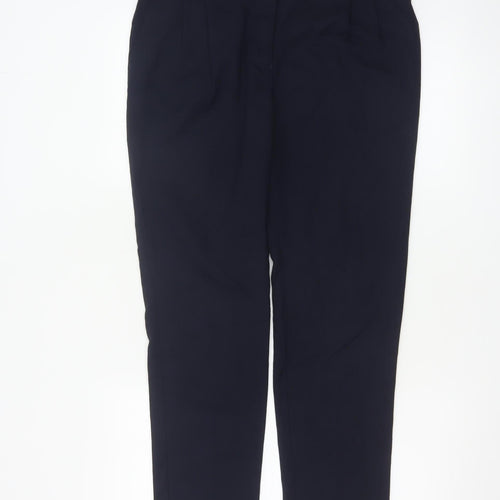 Next Women's Black Straight Leg Trousers Size 10 Regular Workwear