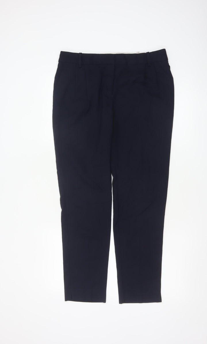 Next Women's Black Straight Leg Trousers Size 10 Regular Workwear