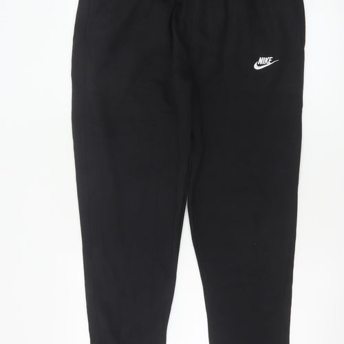 Nike Men's Black Fleece Jogger Trousers L Regular Fit