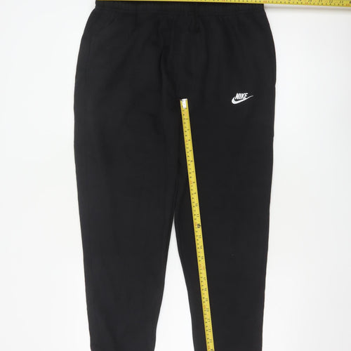 Nike Men's Black Fleece Jogger Trousers L Regular Fit