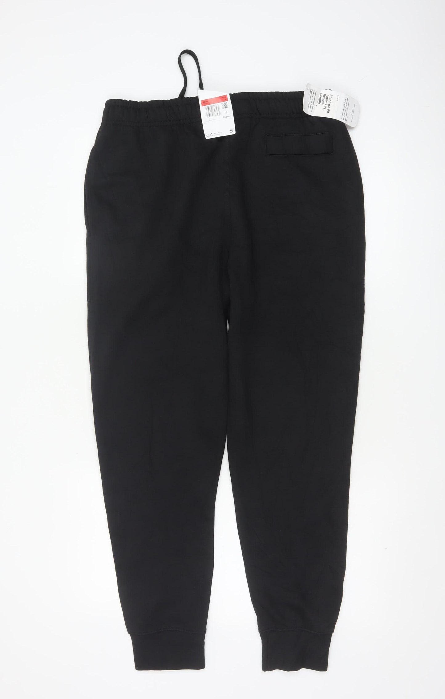 Nike Men's Black Fleece Jogger Trousers L Regular Fit
