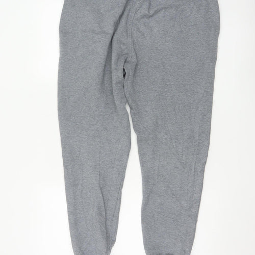 Gymshark Mens Grey Joggers L Regular Fit Cotton Blend Tapered Trousers