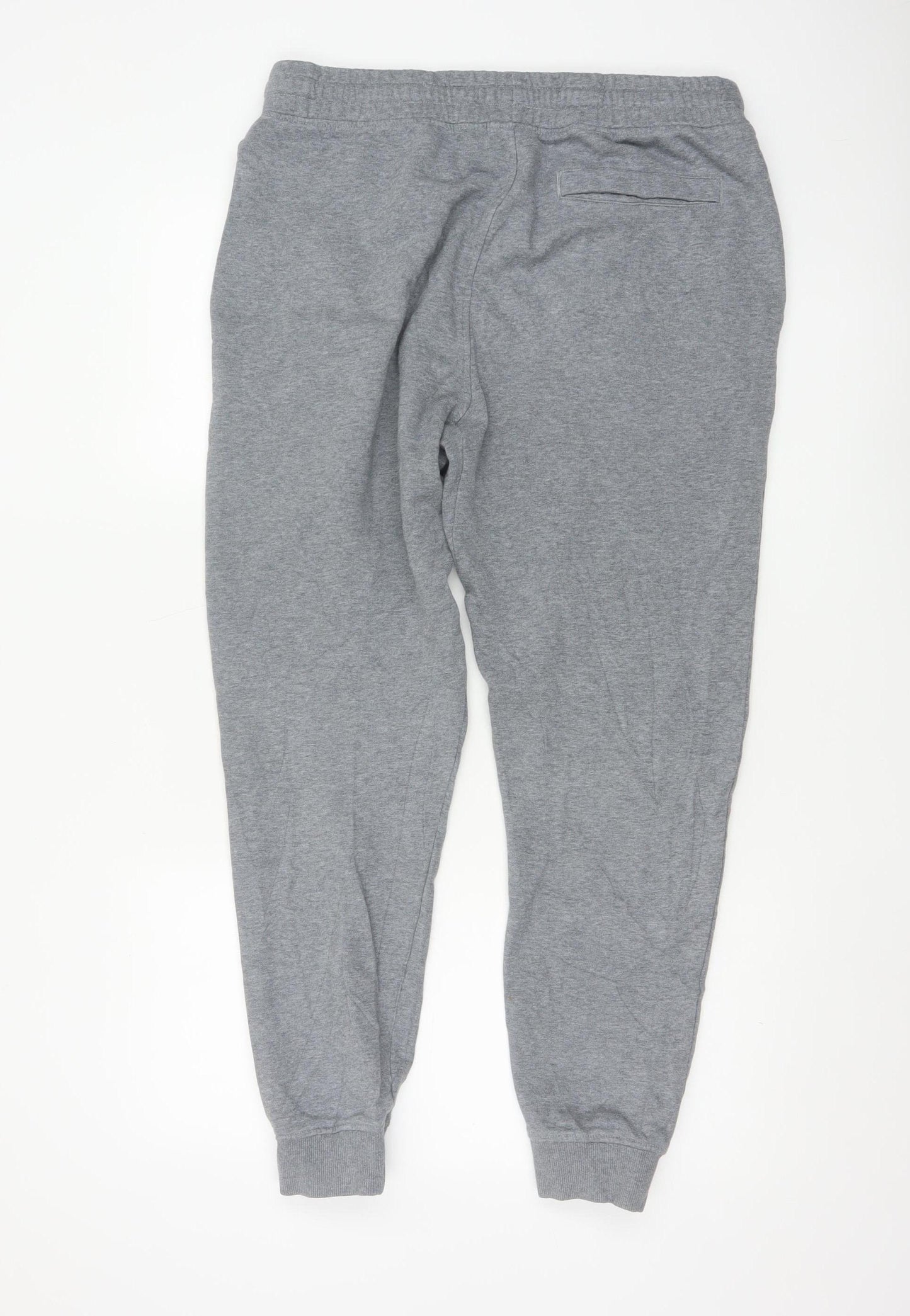 Gymshark Mens Grey Joggers L Regular Fit Cotton Blend Tapered Trousers