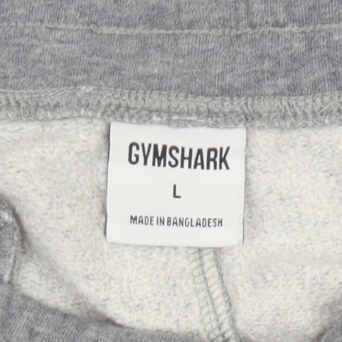 Gymshark Mens Grey Joggers L Regular Fit Cotton Blend Tapered Trousers