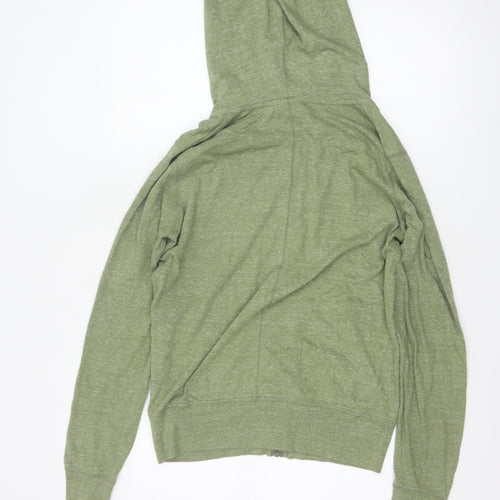 Nike Women's Green Full Zip Hoodie Size M Cotton Blend