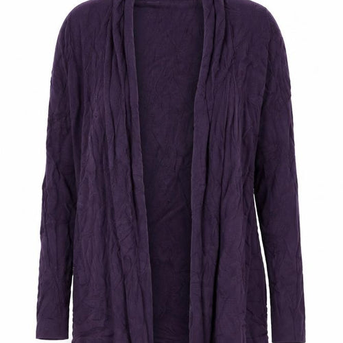 UNIQLO Women Purple Cardigan S V-Neck Knit Long Sleeve Lightweight