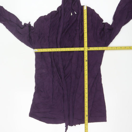 UNIQLO Women Purple Cardigan S V-Neck Knit Long Sleeve Lightweight