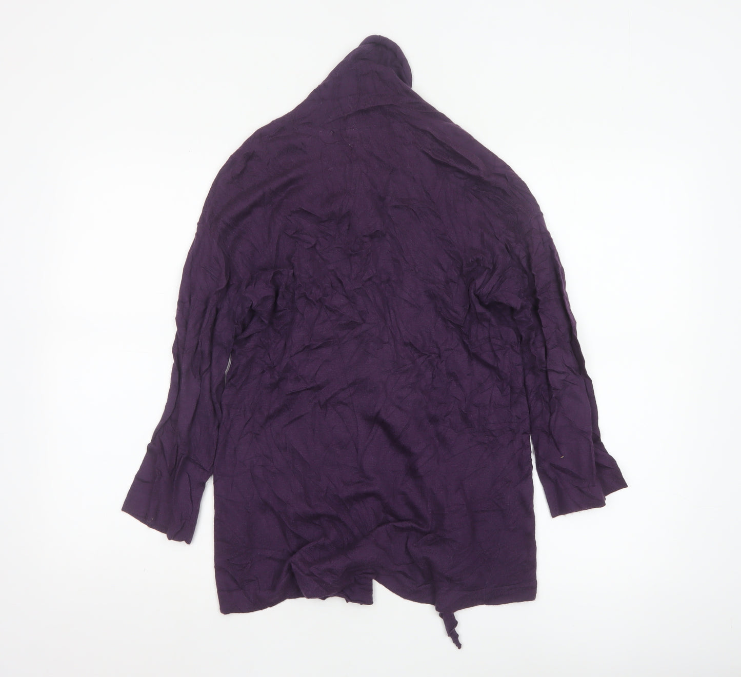 UNIQLO Women Purple Cardigan S V-Neck Knit Long Sleeve Lightweight