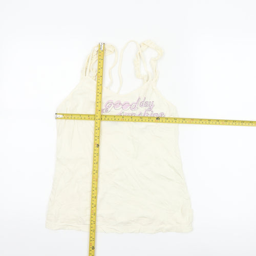 Killah Women's Ivory Camisole Tank Top Small Cotton Stretch
