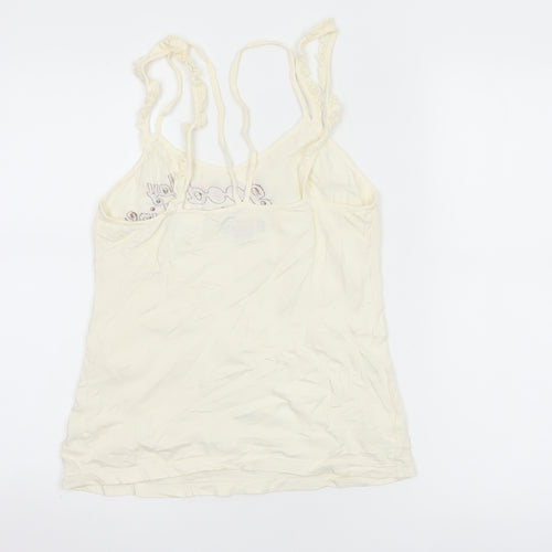 Killah Women's Ivory Camisole Tank Top Small Cotton Stretch