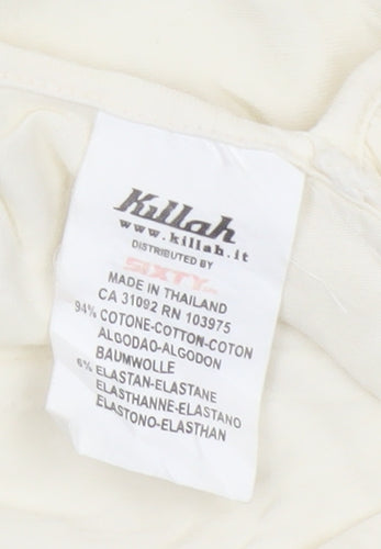 Killah Women's Ivory Camisole Tank Top Small Cotton Stretch