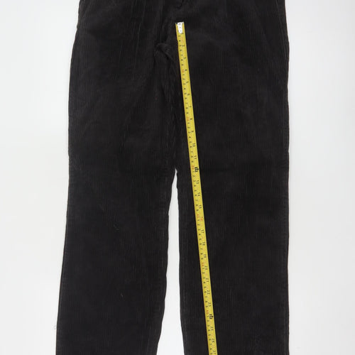 Wrangler Men's Black Corduroy Trousers 32x32 Regular Fit