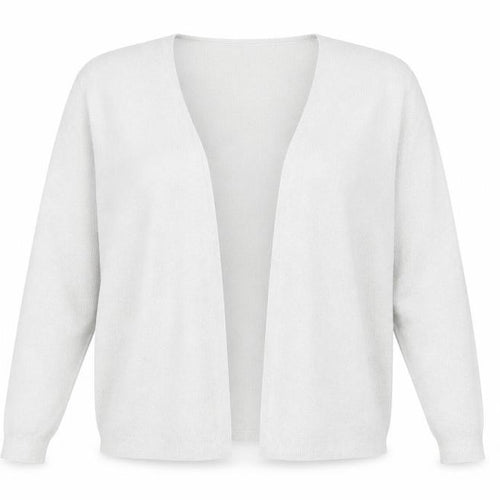 Roman Women Silver Viscose Metallic Open Knit Cardigan Size 18