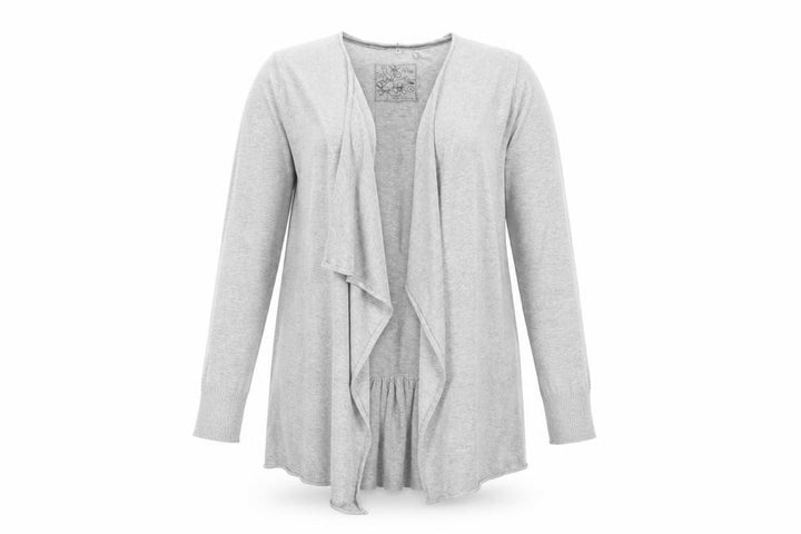 FatFace Women's Grey Size 8 Long Sleeve Open Cardigan