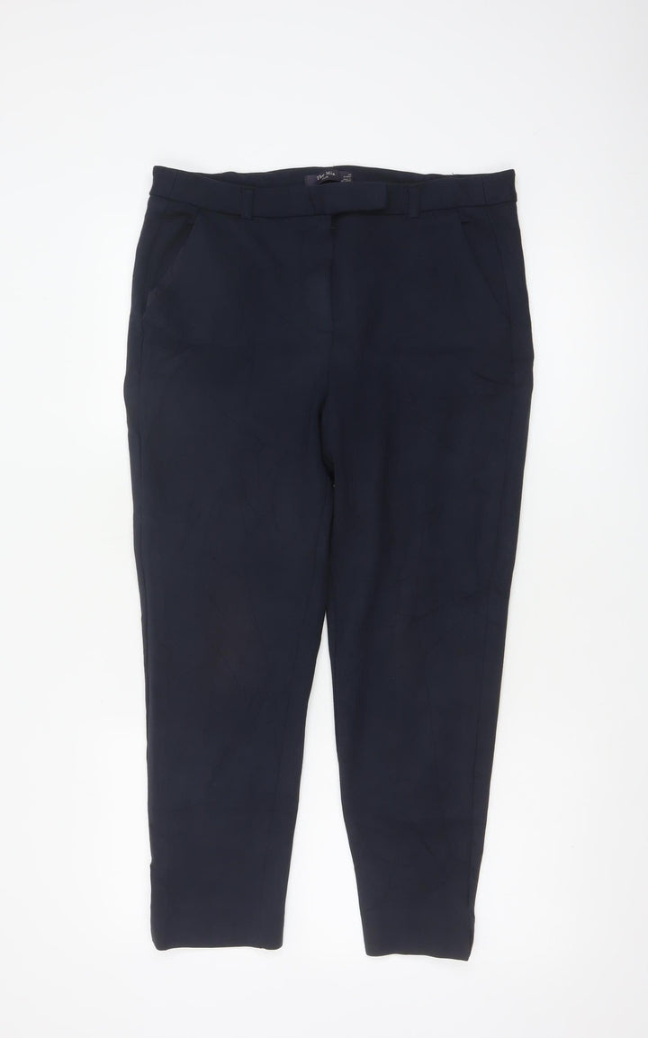 Marks and Spencer Women Blue Size 14 Cropped Trousers Workwear
