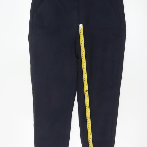 Marks and Spencer Women Blue Size 14 Cropped Trousers Workwear