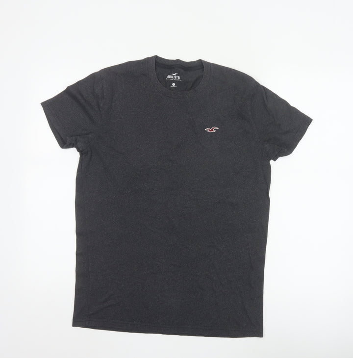 Hollister Men's Black Slim Fit Cotton T-Shirt Size S