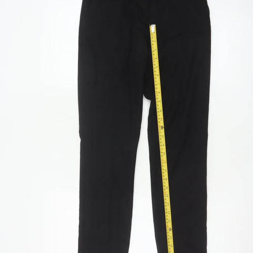 H&M Women Black Slim Trousers Size 4 Polyester Blend Workwear