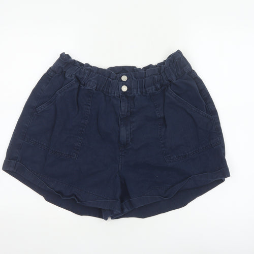 New Look Women Blue Size 20 Paperbag Denim Shorts
