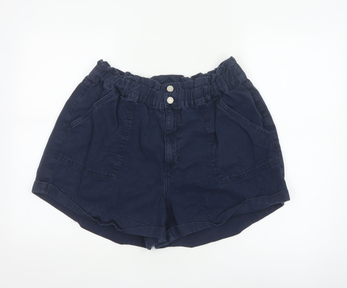 New Look Women Blue Size 20 Paperbag Denim Shorts