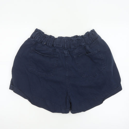 New Look Women Blue Size 20 Paperbag Denim Shorts