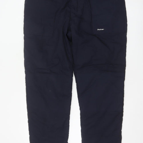 Rohan Men's Blue 38R Cargo Travel Trousers Polyester Cotton