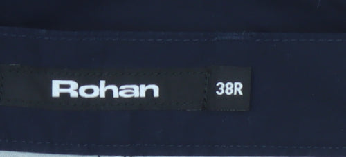 Rohan Men's Blue 38R Cargo Travel Trousers Polyester Cotton