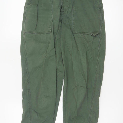 ASOS Women’s Green Cargo Trousers Size 6 Cotton Utility Pants