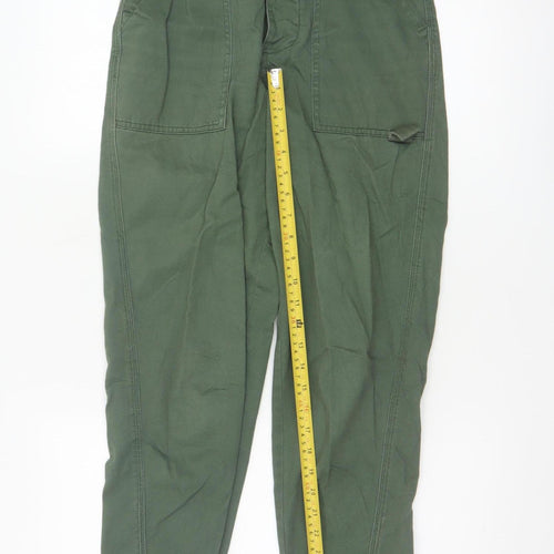ASOS Women’s Green Cargo Trousers Size 6 Cotton Utility Pants