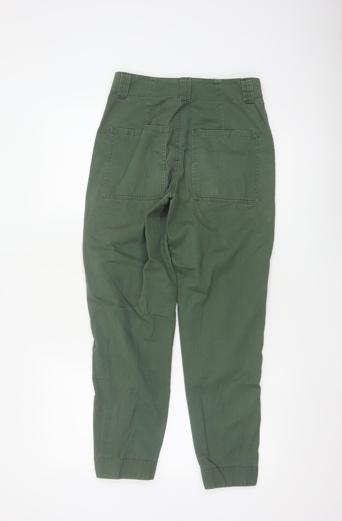ASOS Women’s Green Cargo Trousers Size 6 Cotton Utility Pants