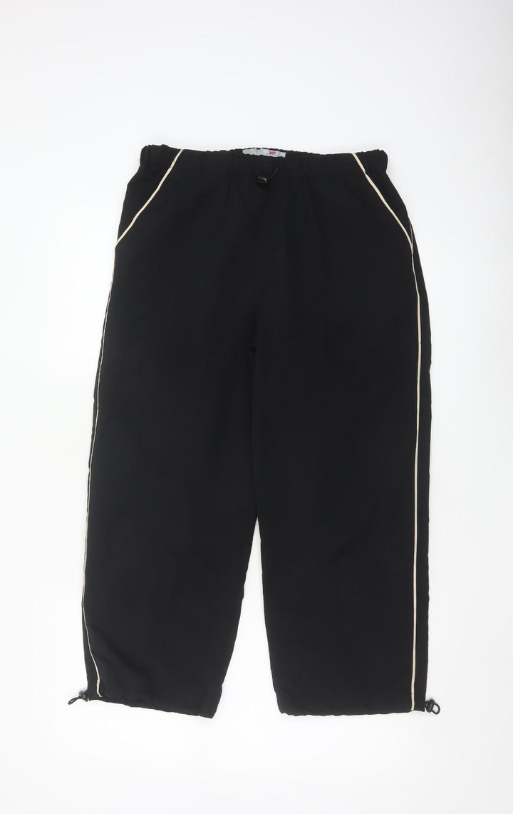 Keywest Womens Black Size 12 Cargo Jogger Trousers with Elastic Waist
