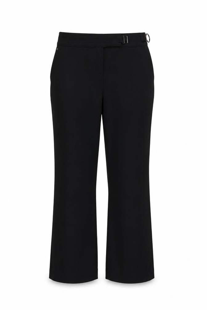 Front view of Marks & Spencer Per Una Women's Black, size 12, Bootcut Trousers