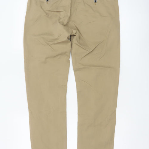 Topman Men's Beige Skinny Chino Trousers W32 L32 Cotton