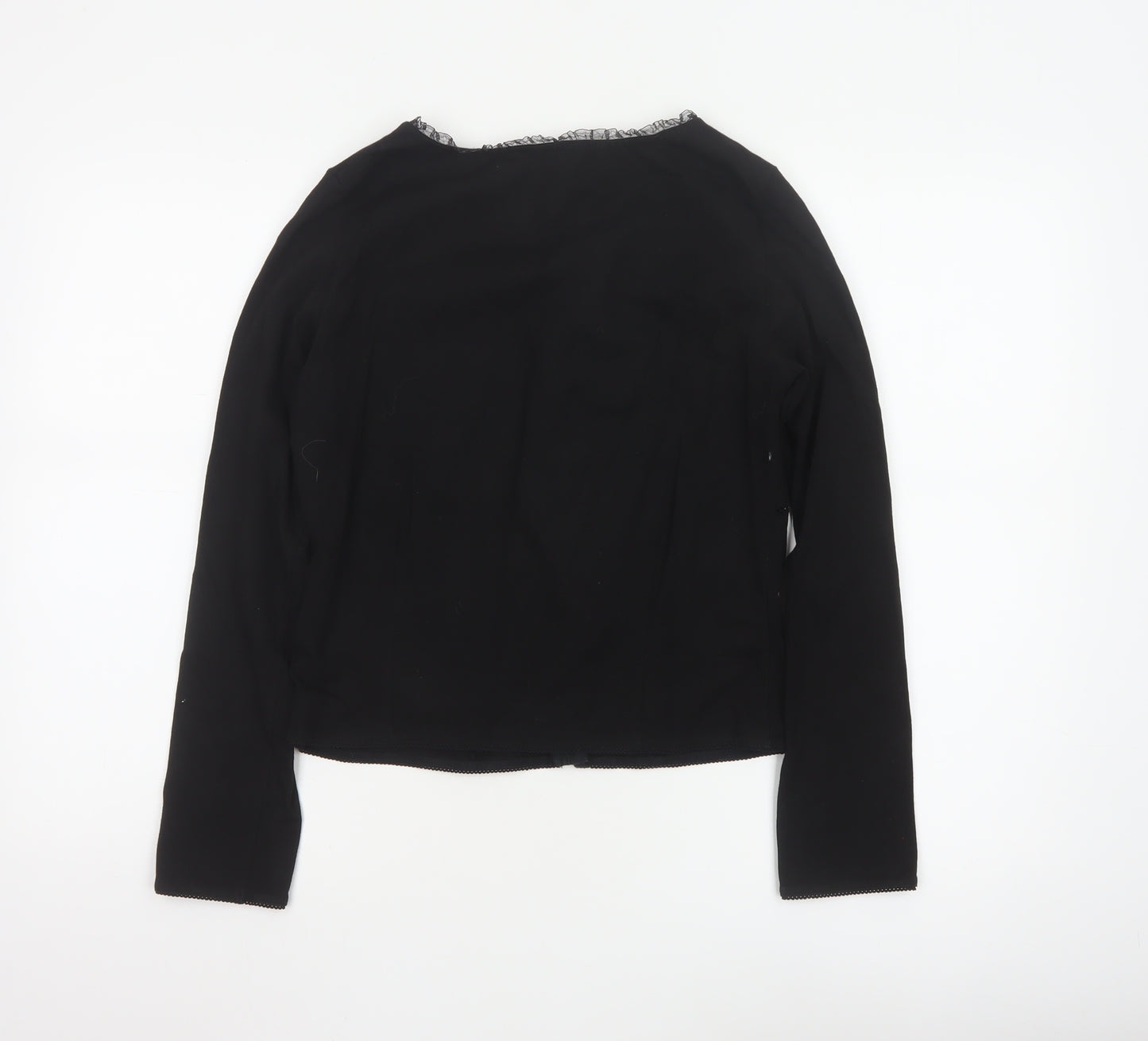 Marks and Spencer Per Una Women's Black Floral Embroidered Blouse Size 14