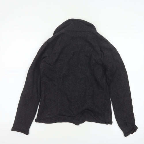 Paul Costelloe Women Black Merino Wool Cardigan UK 14 Large
