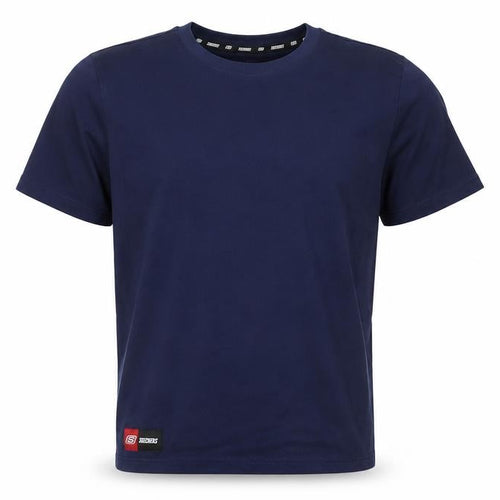 Skechers Men's Blue Cotton Crew Neck Short Sleeve T-Shirt M