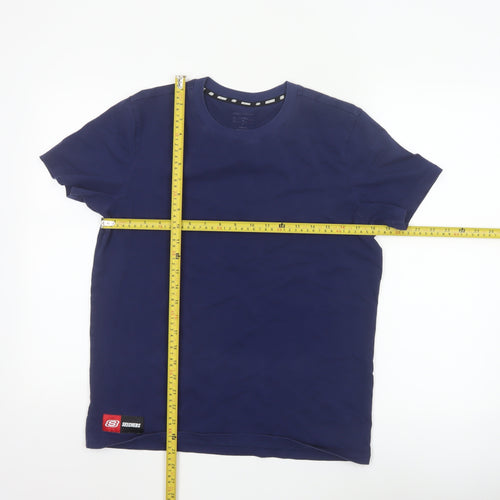 Skechers Men's Blue Cotton Crew Neck Short Sleeve T-Shirt M