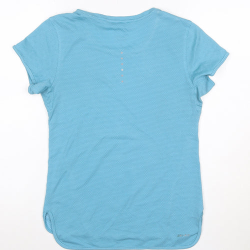 Nike Women Blue Dri-FIT Running T-Shirt Size S Lightweight