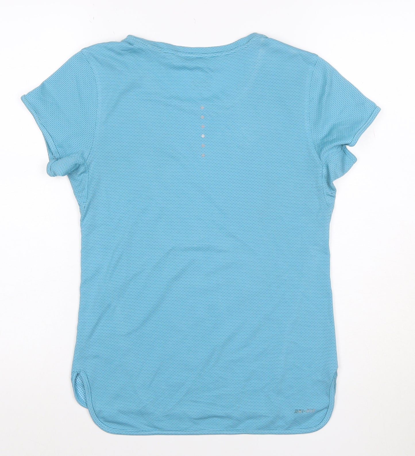 Nike Women Blue Dri-FIT Running T-Shirt Size S Lightweight