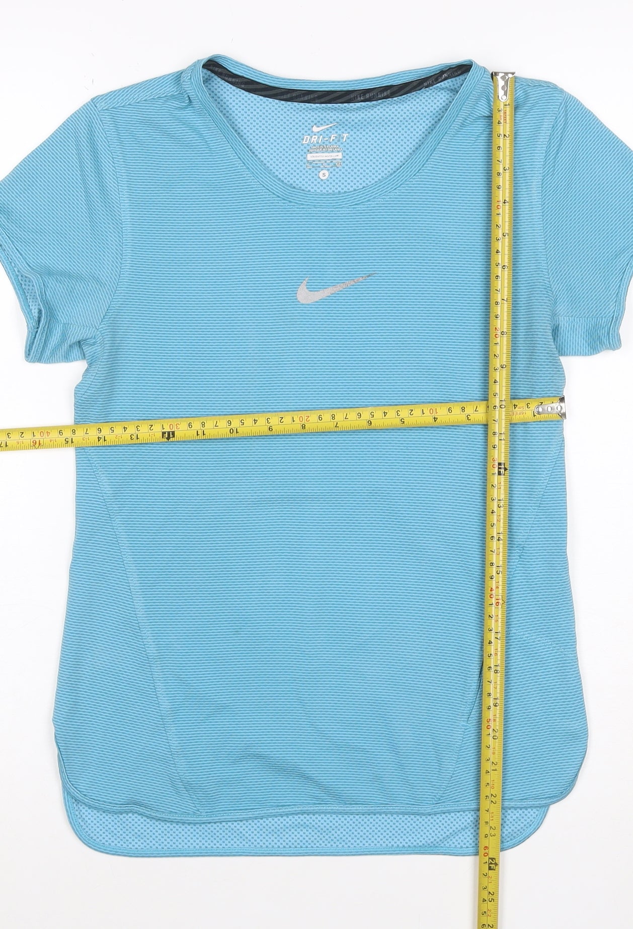 Nike Women Blue Dri-FIT Running T-Shirt Size S Lightweight