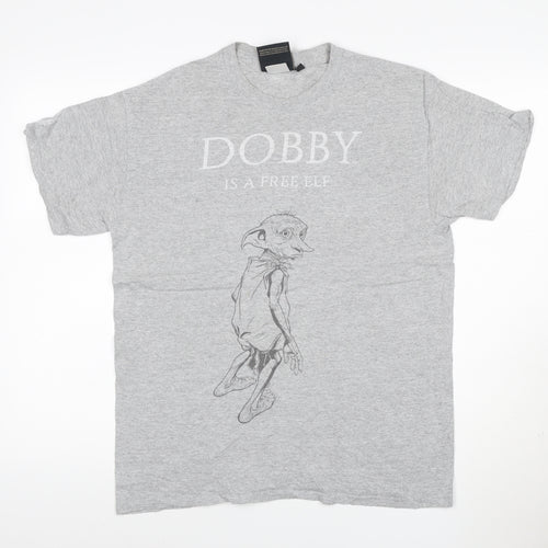 Harry Potter Men's Grey Dobby Graphic Short Sleeve T-Shirt M