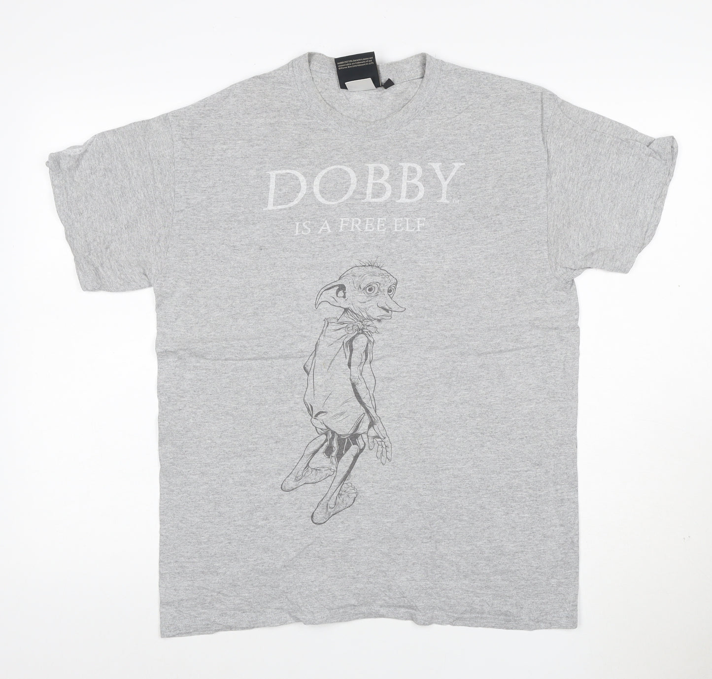 Harry Potter Men's Grey Dobby Graphic Short Sleeve T-Shirt M